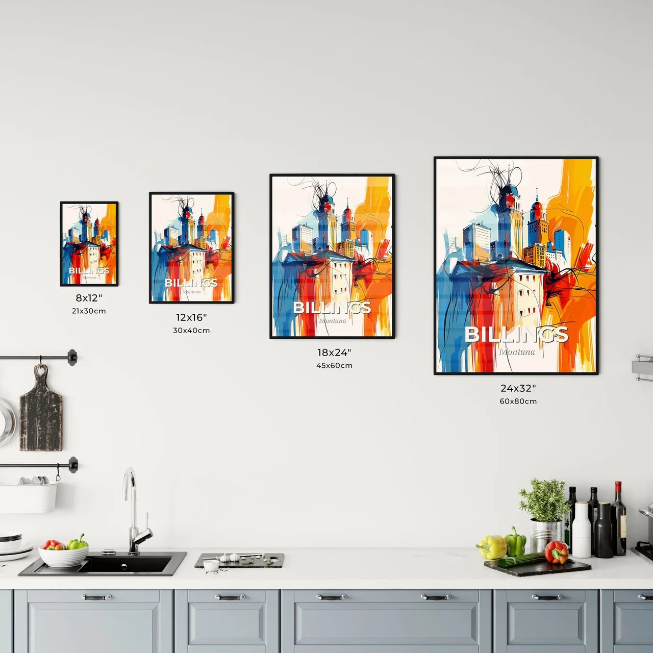 Vibrant Billings, Montana Kitchen Art