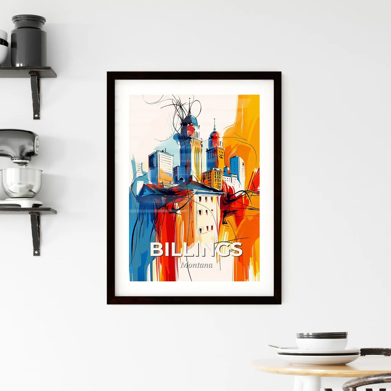 Vibrant Billings, Montana Framed Print