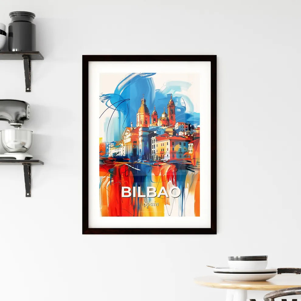 Vibrant Bilbao, Spain Framed Print