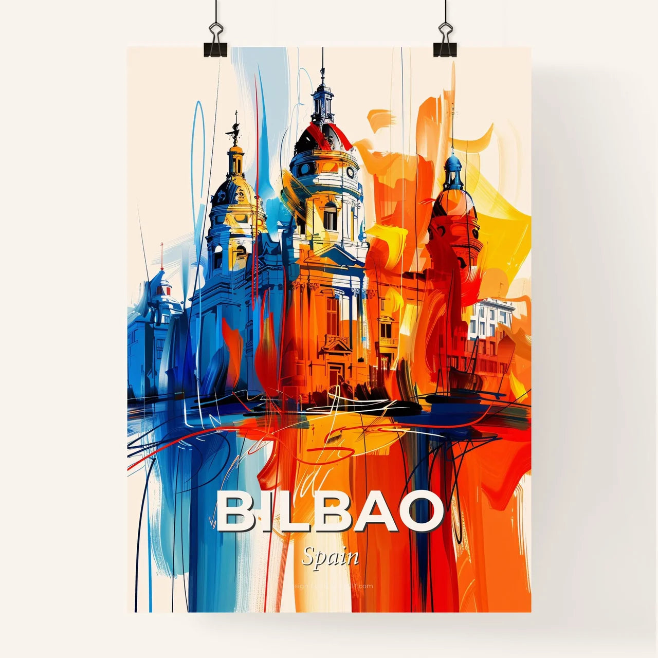 Vibrant Bilbao, Spain Poster