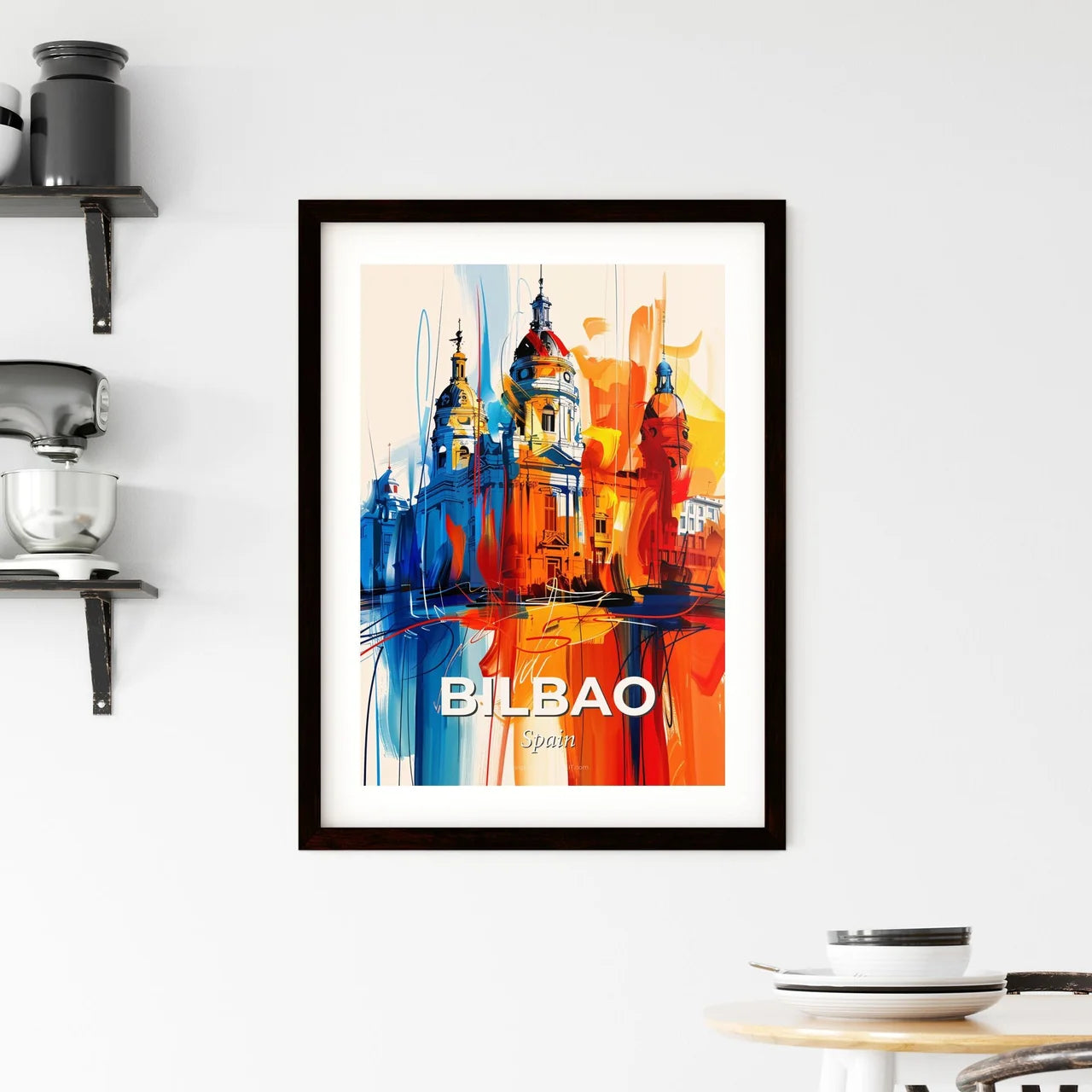 Vibrant Bilbao, Spain Framed Print