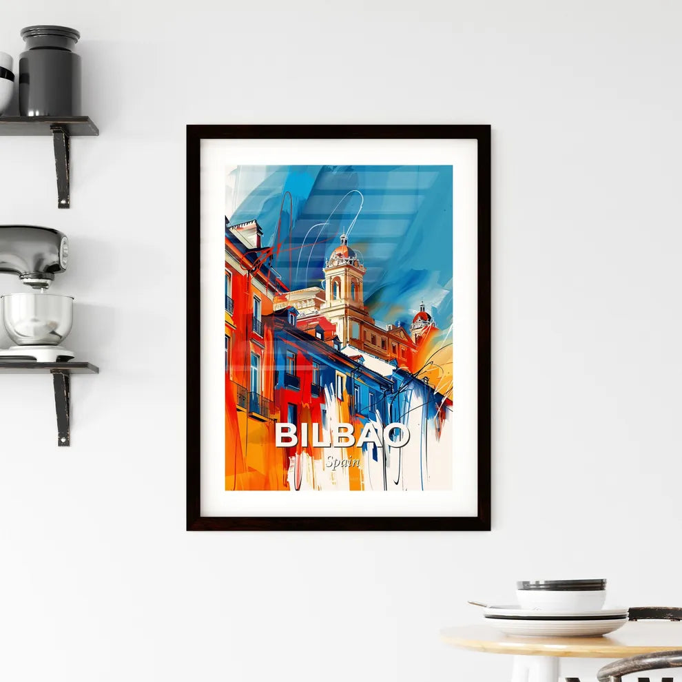 Vibrant Bilbao, Spain Framed Print