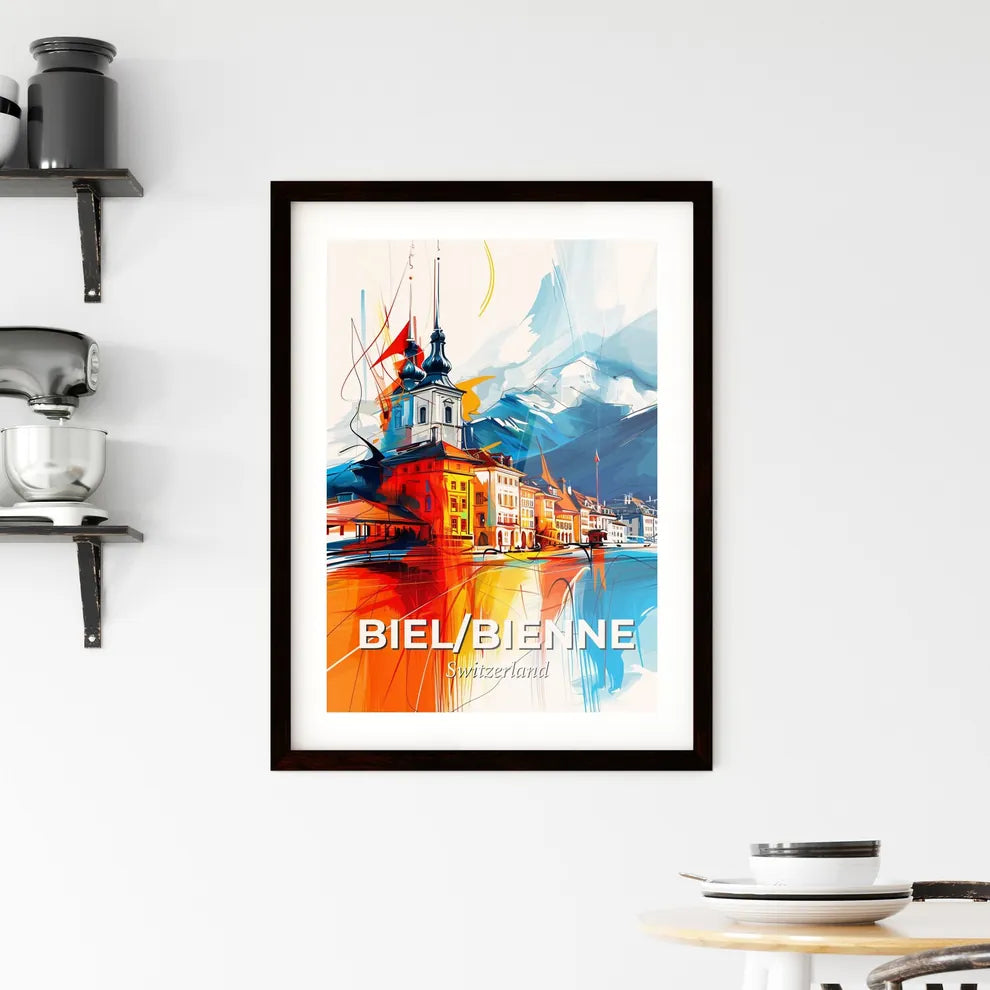 Vibrant Biel/Bienne, Switzerland Framed Print
