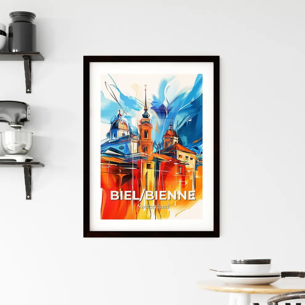 Vibrant Biel/Bienne, Switzerland Framed Print