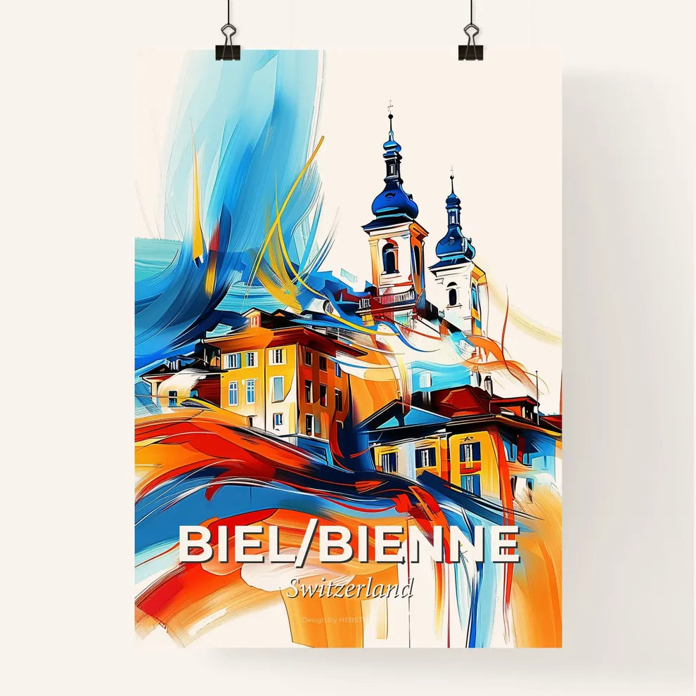 Vibrant Biel/Bienne, Switzerland Poster
