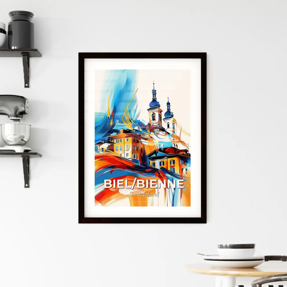 Vibrant Biel/Bienne, Switzerland Framed Print