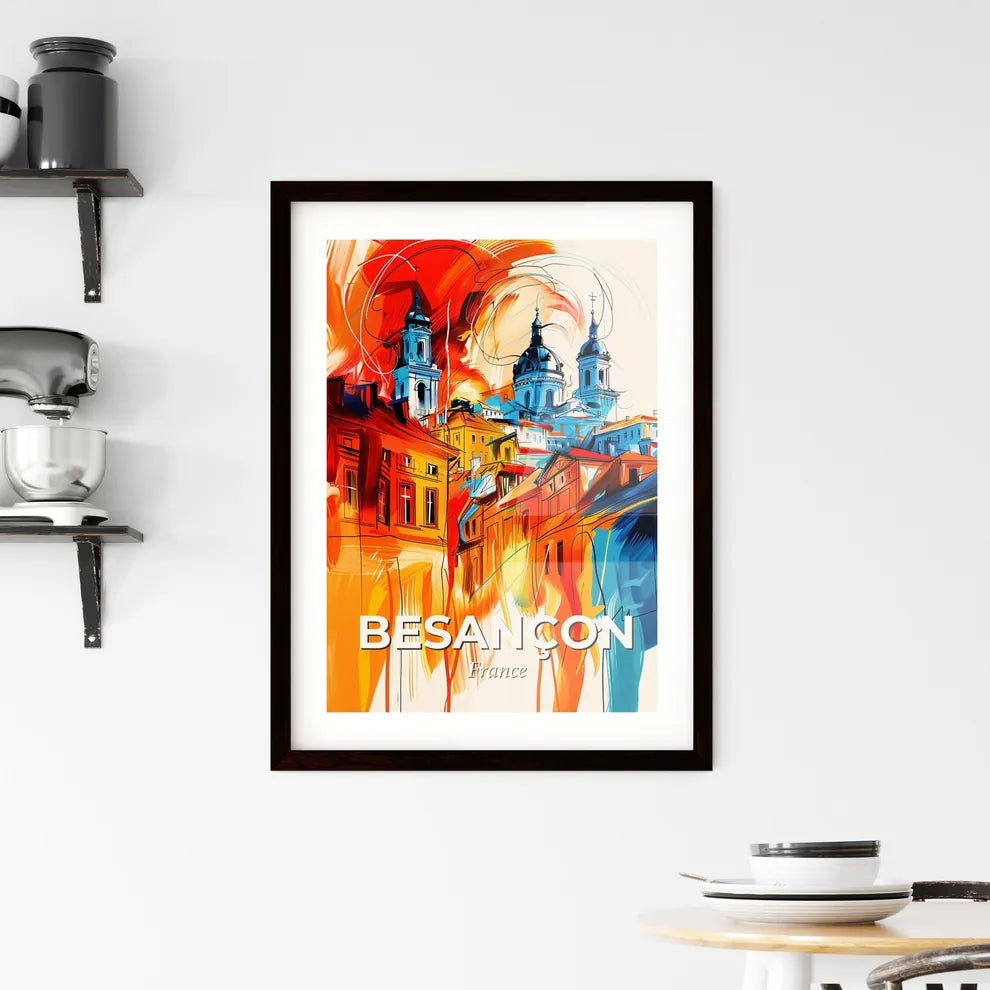 Vibrant Besançon, France Framed Print
