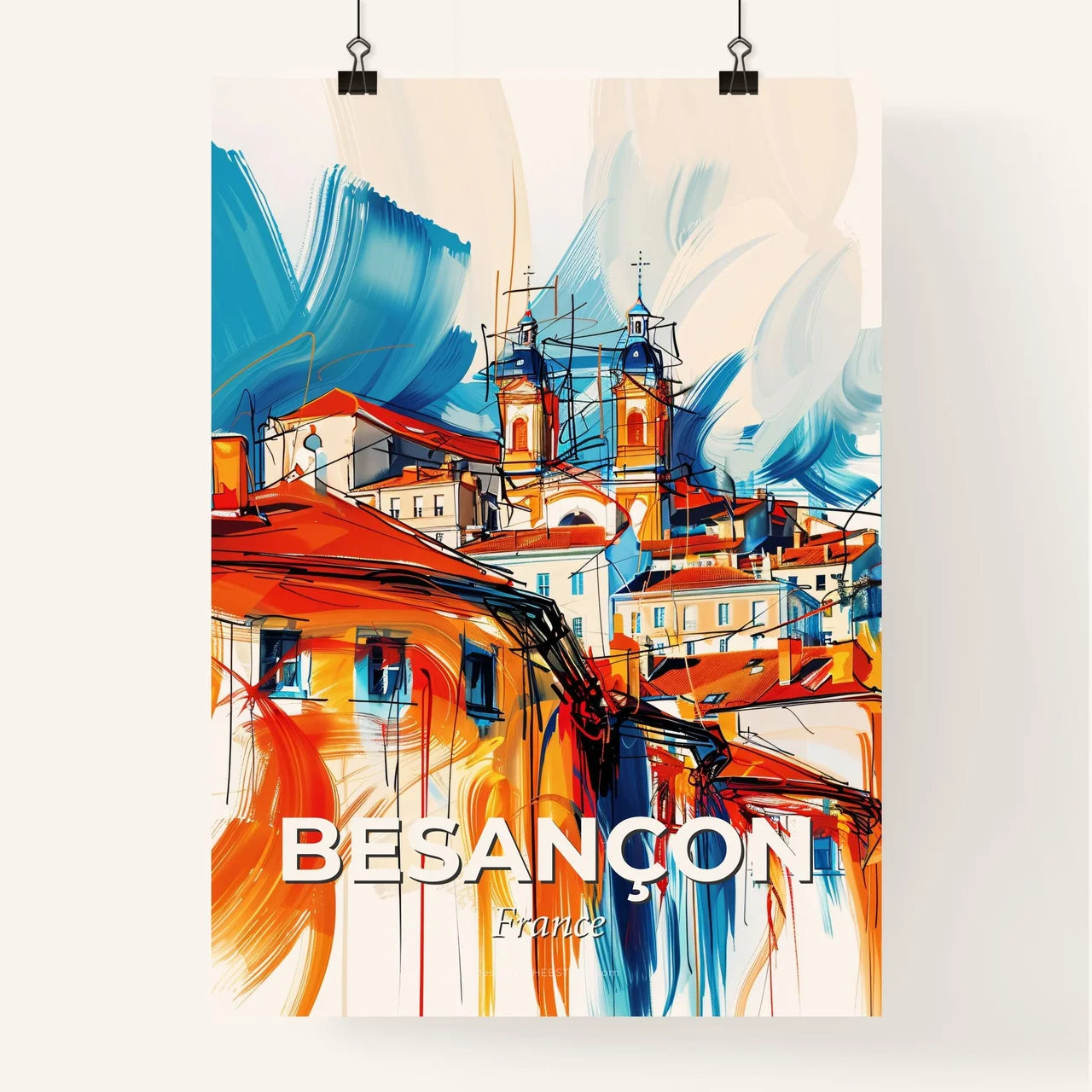 Vibrant Besançon, France Poster