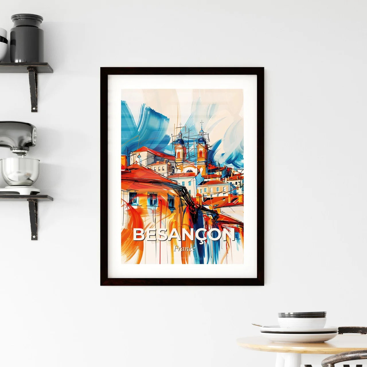 Vibrant Besançon, France Framed Print
