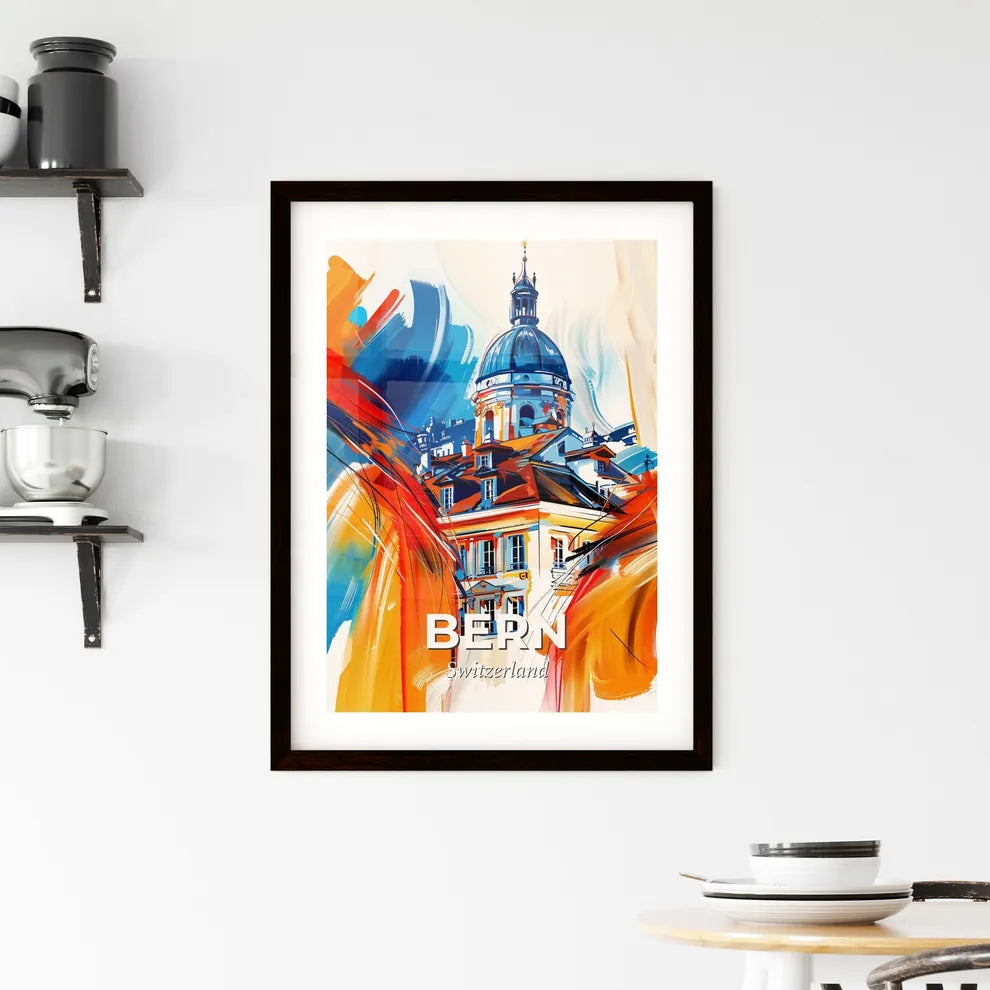 Vibrant Bern, Switzerland Framed Print