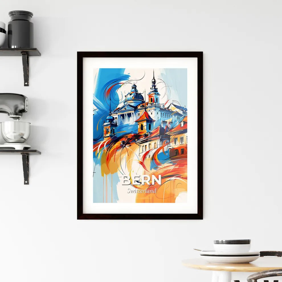 Vibrant Bern, Switzerland Framed Print