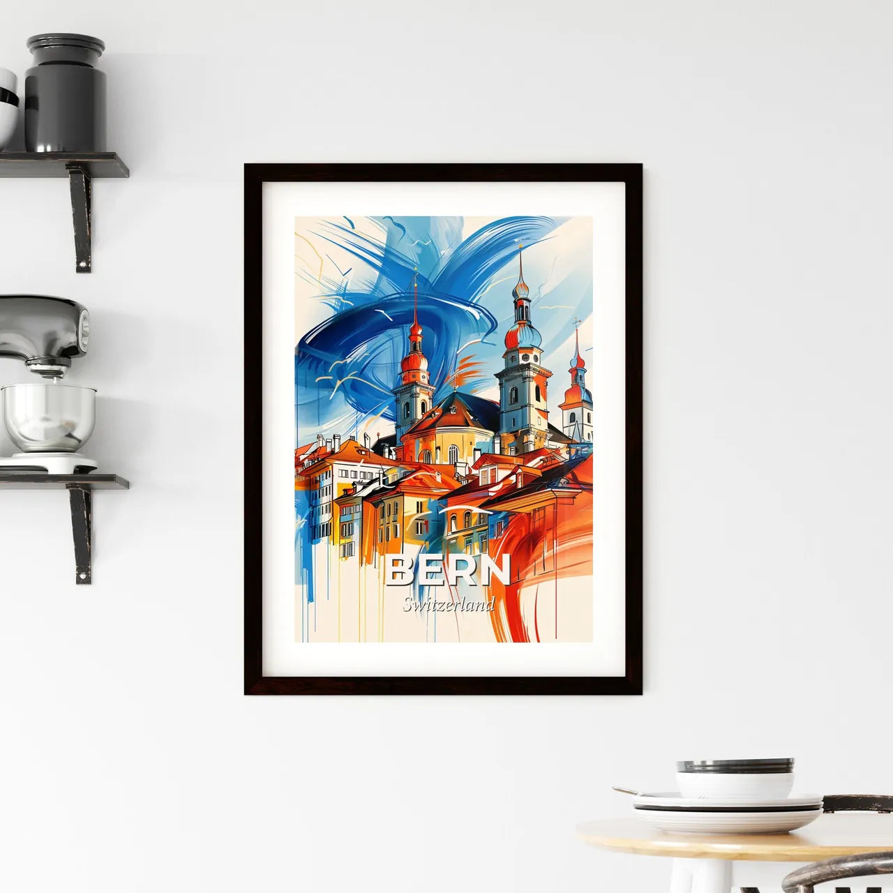 Vibrant Bern, Switzerland Framed Print