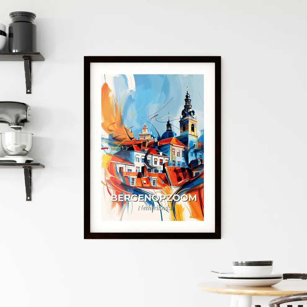 Vibrant Bergenopzoom, Netherlands Framed Print