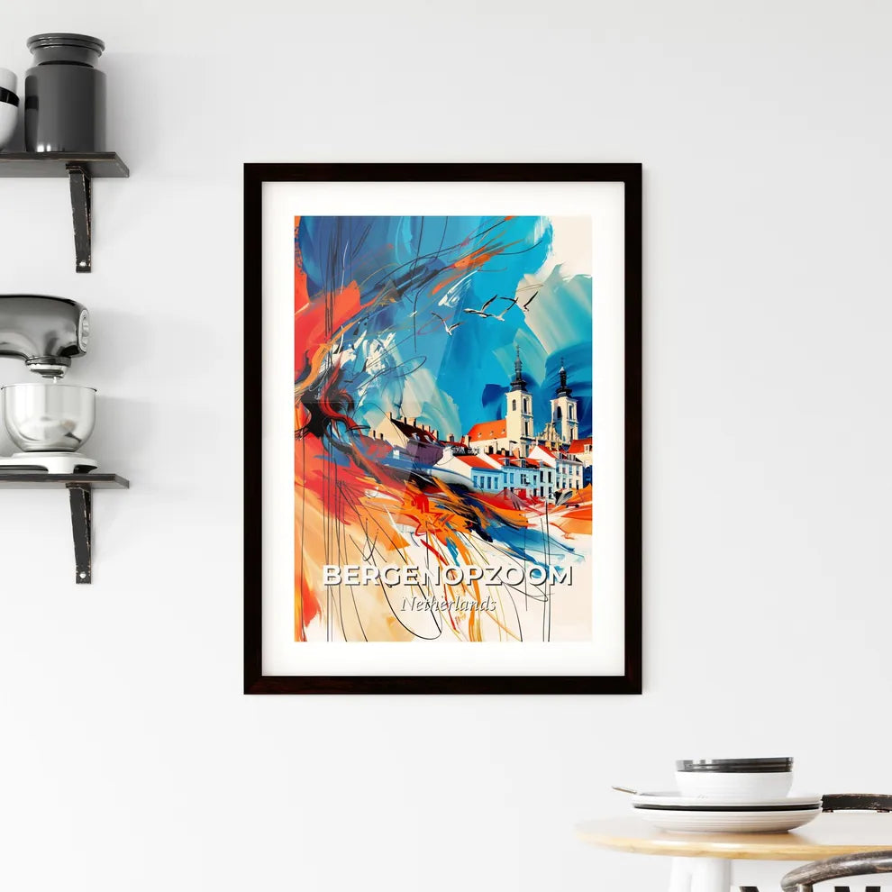 Vibrant Bergenopzoom, Netherlands Framed Print