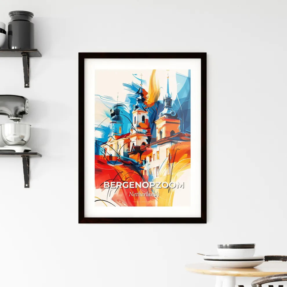 Vibrant Bergenopzoom, Netherlands Framed Print