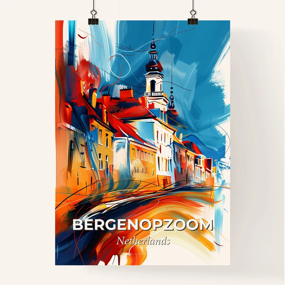 Vibrant Bergenopzoom, Netherlands Poster