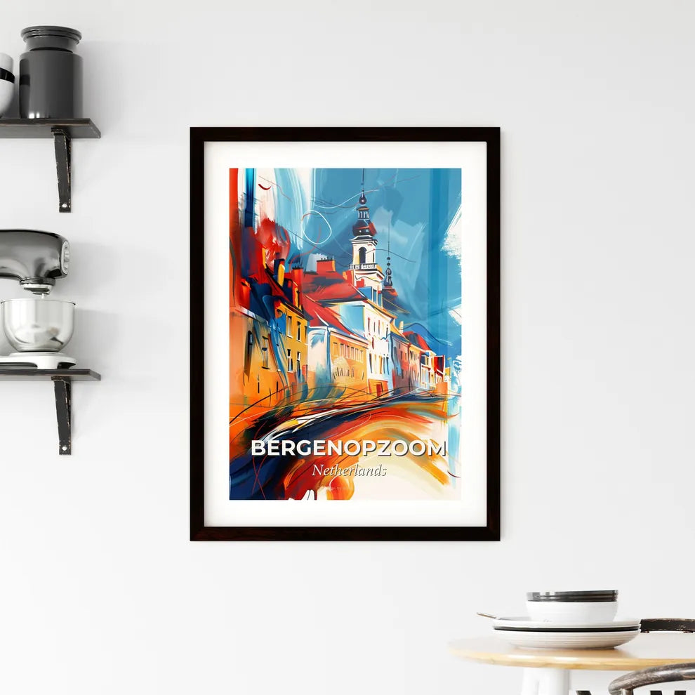 Vibrant Bergenopzoom, Netherlands Framed Print