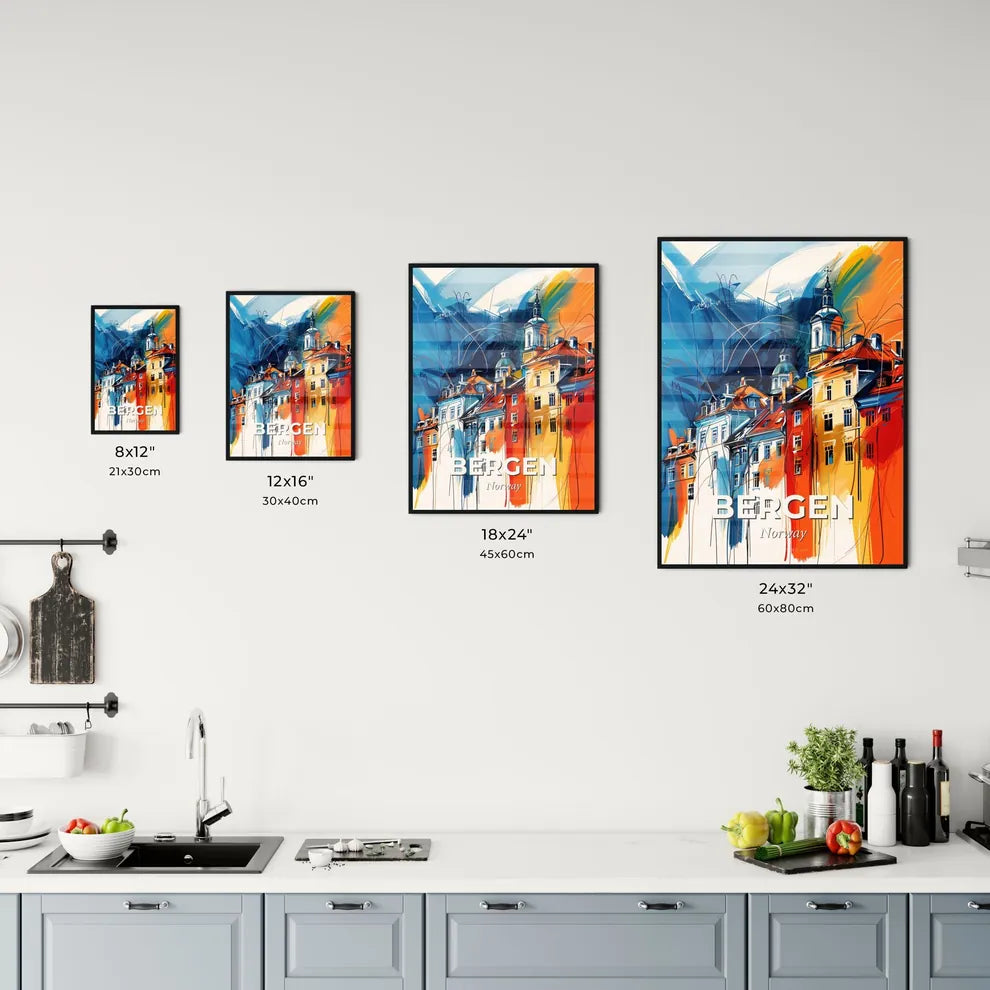 Vibrant Bergen, Norway Kitchen Art