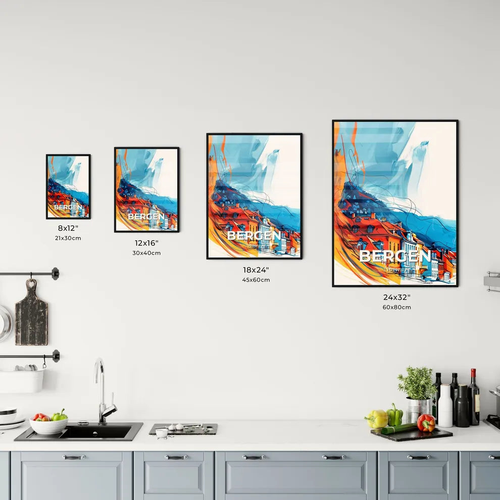 Vibrant Bergen, Norway Kitchen Art