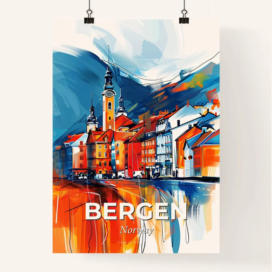 Vibrant Bergen, Norway Poster