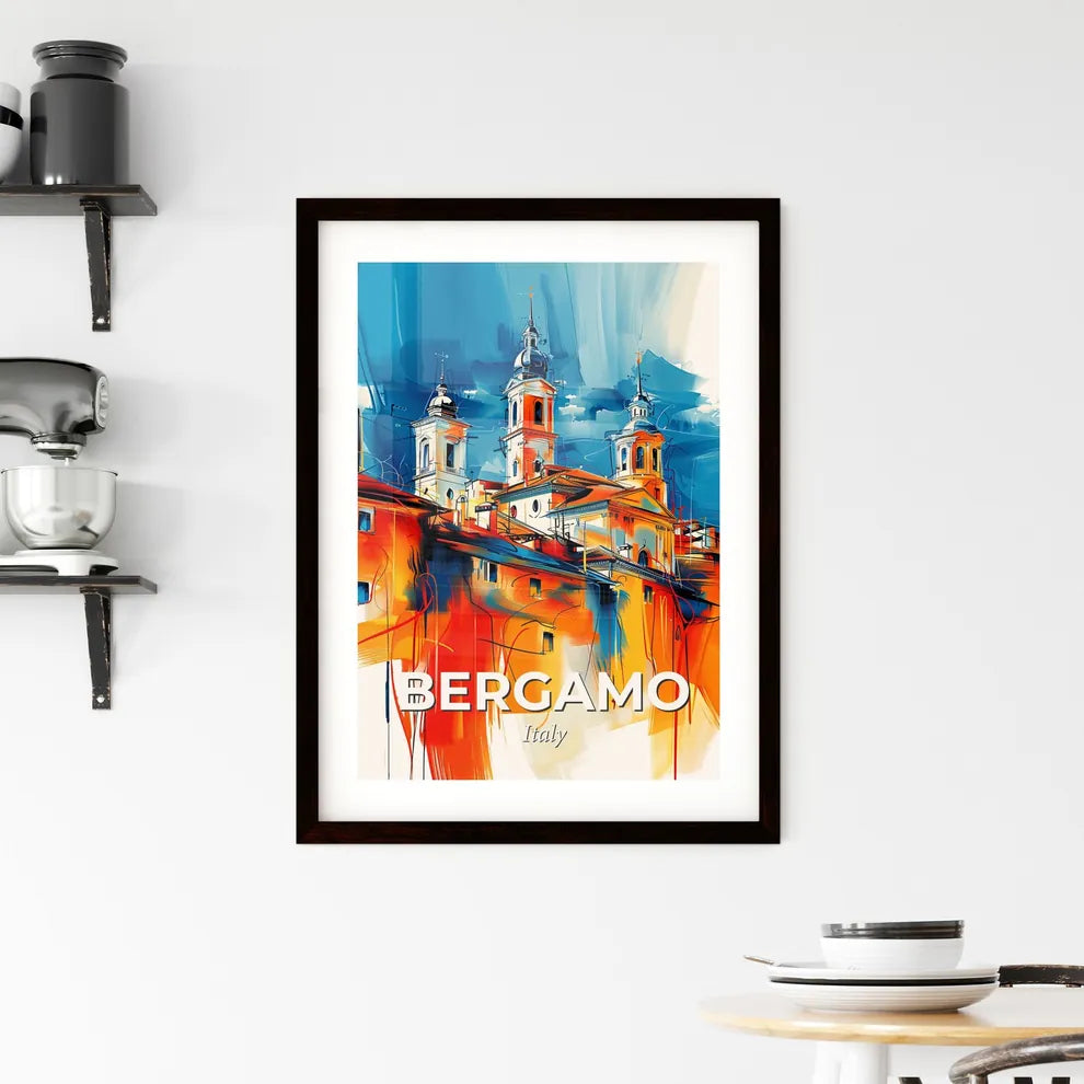 Vibrant Bergamo, Italy Framed Print