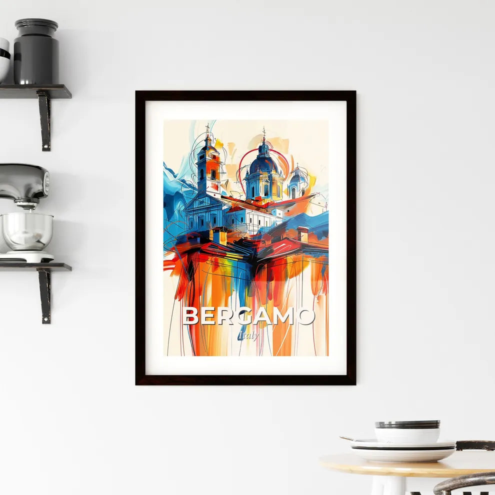 Vibrant Bergamo, Italy Framed Print