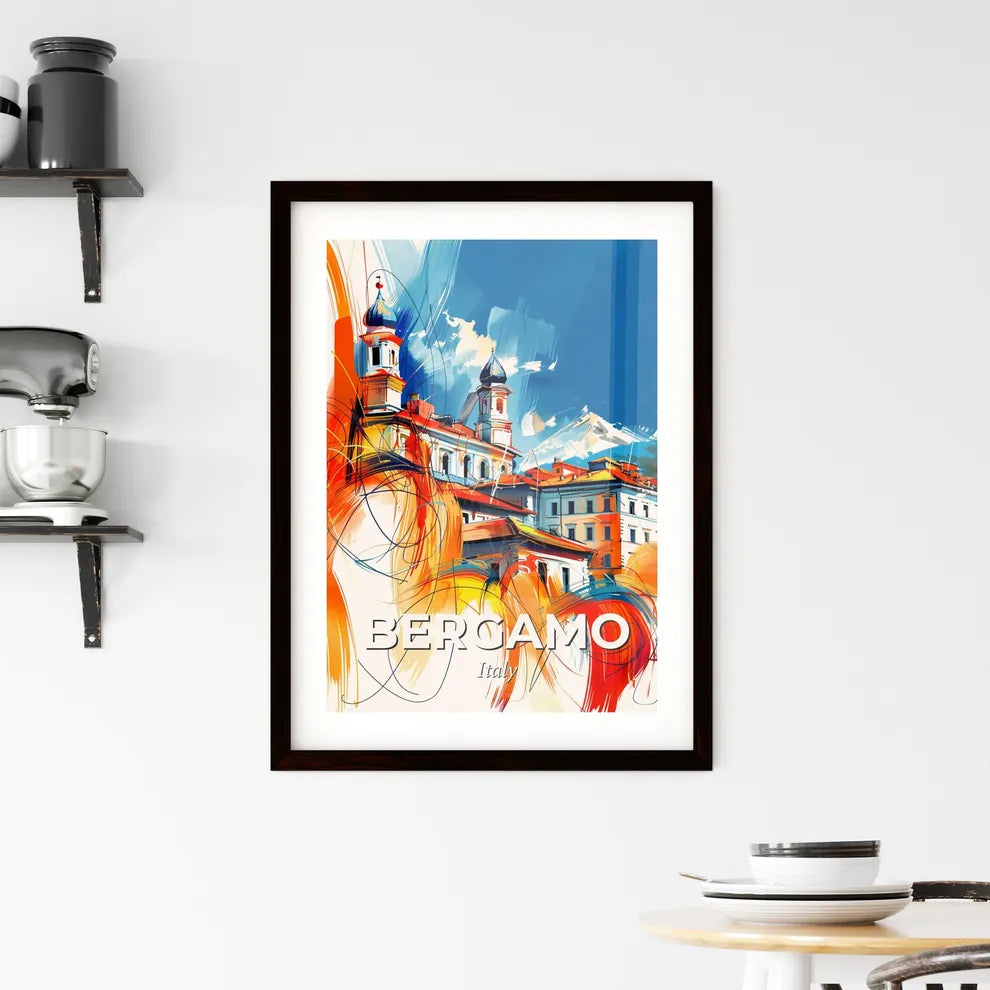 Vibrant Bergamo, Italy Framed Print