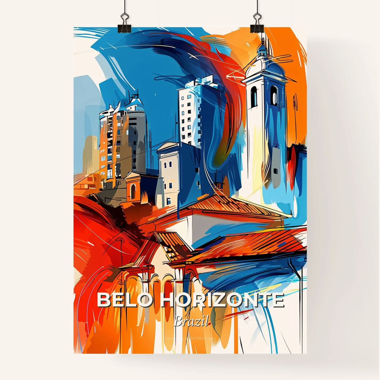 Vibrant Belo Horizonte, Brazil Poster
