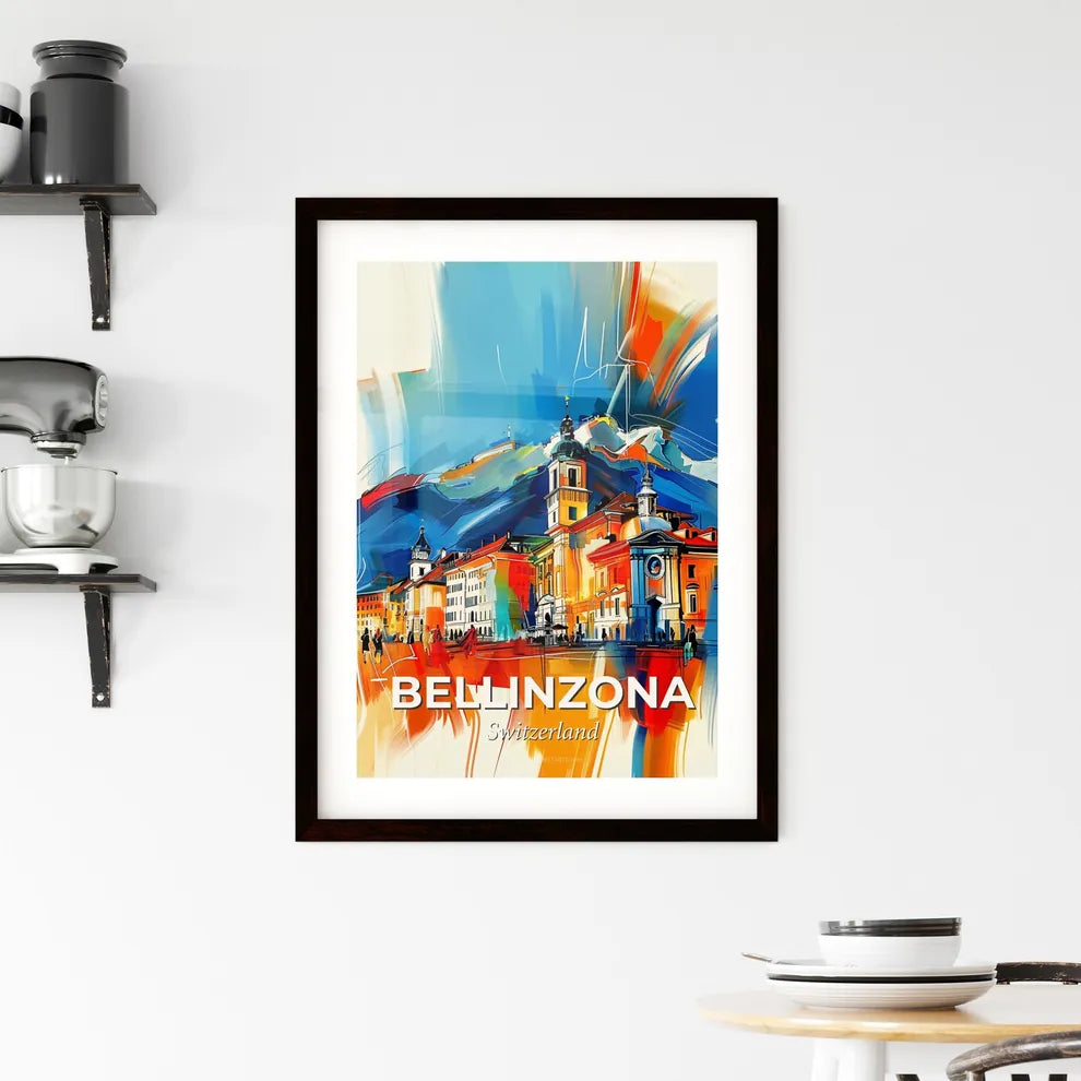Vibrant Bellinzona, Switzerland Framed Print