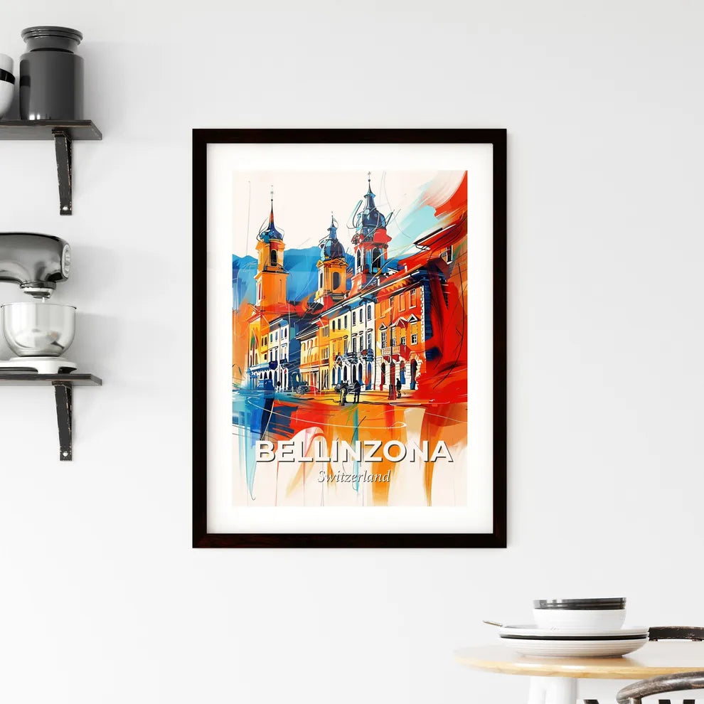 Vibrant Bellinzona, Switzerland Framed Print