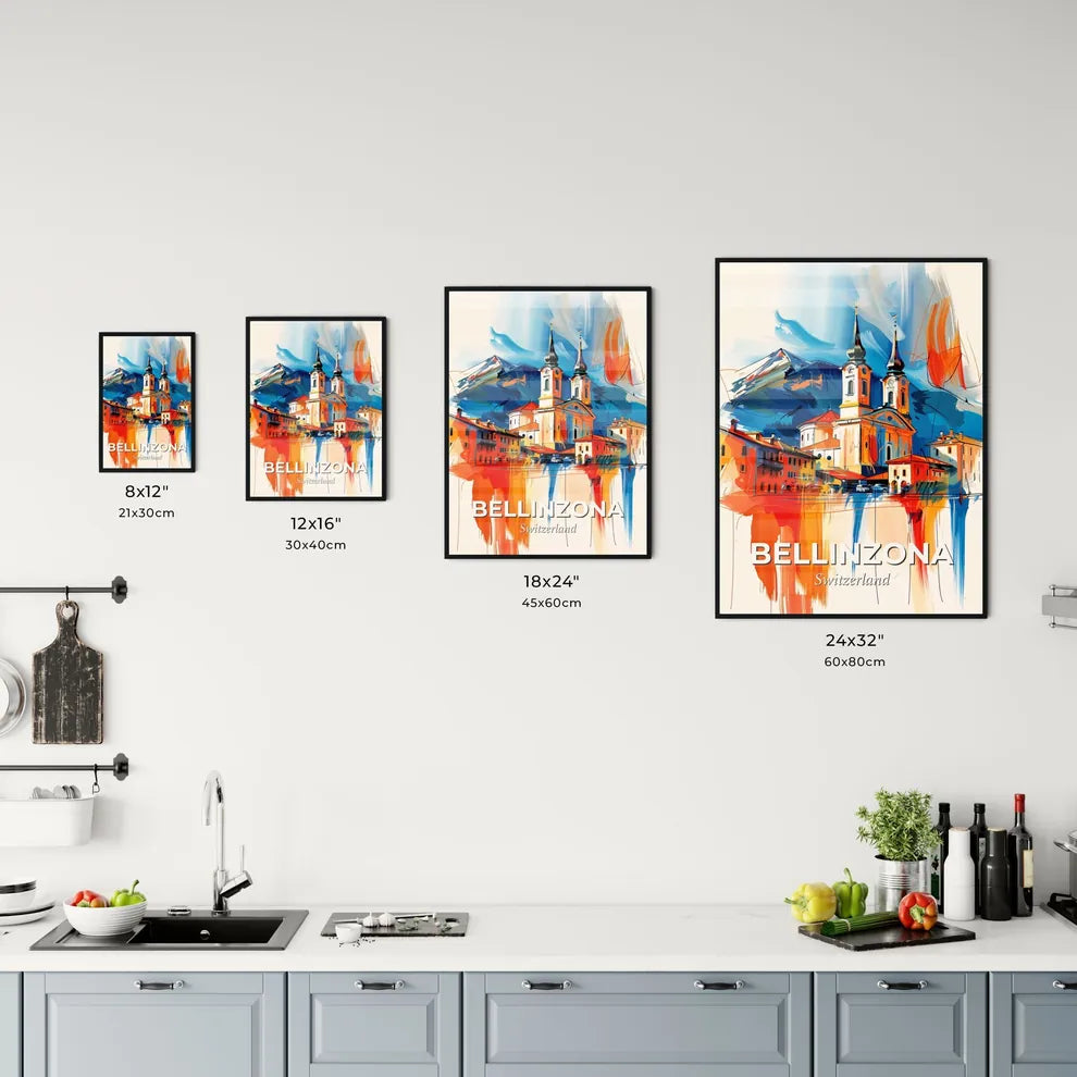 Vibrant Bellinzona, Switzerland Kitchen Art