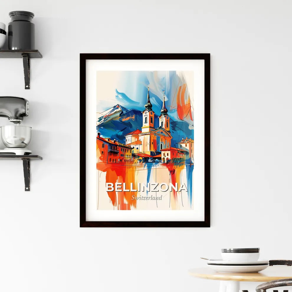 Vibrant Bellinzona, Switzerland Framed Print