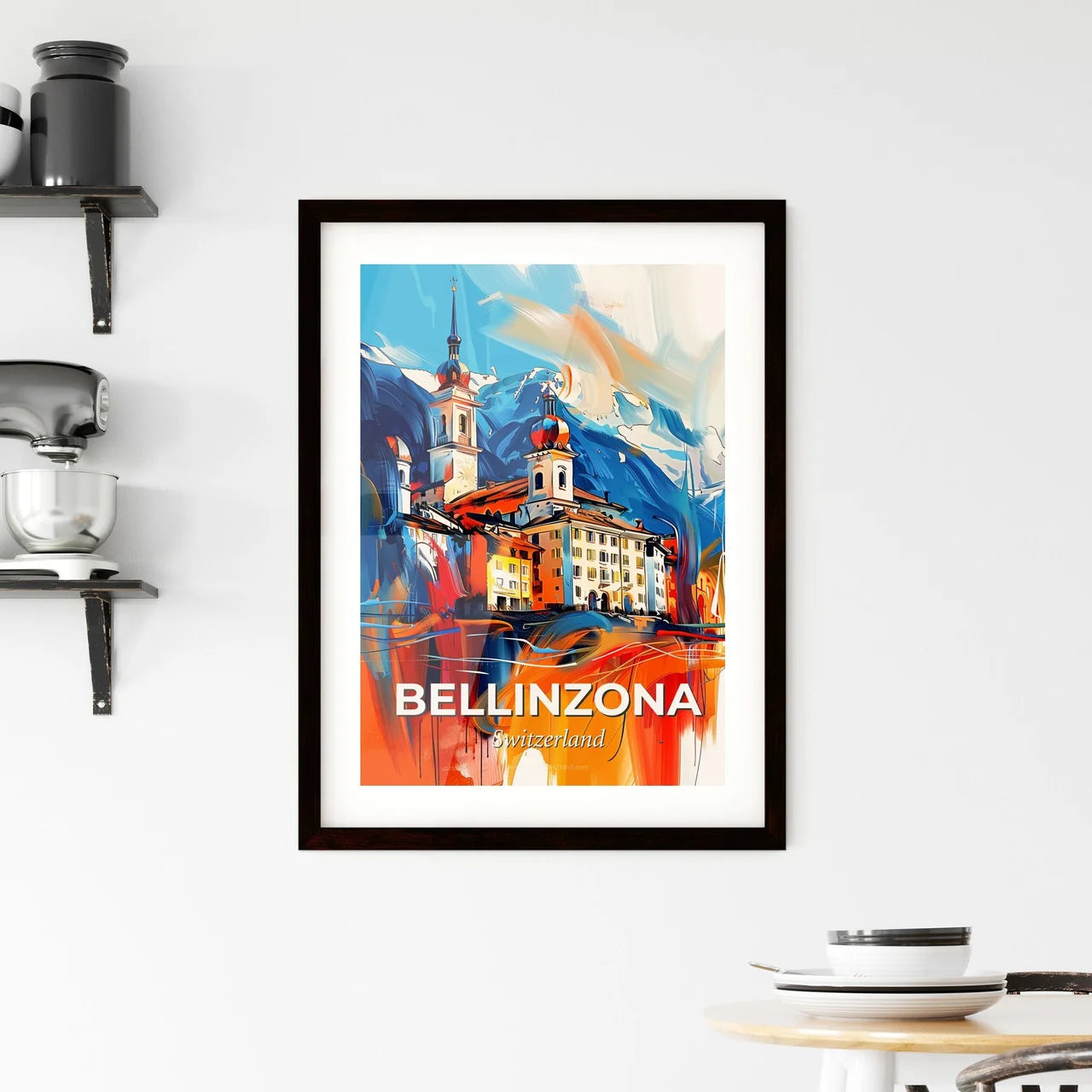 Vibrant Bellinzona, Switzerland Framed Print
