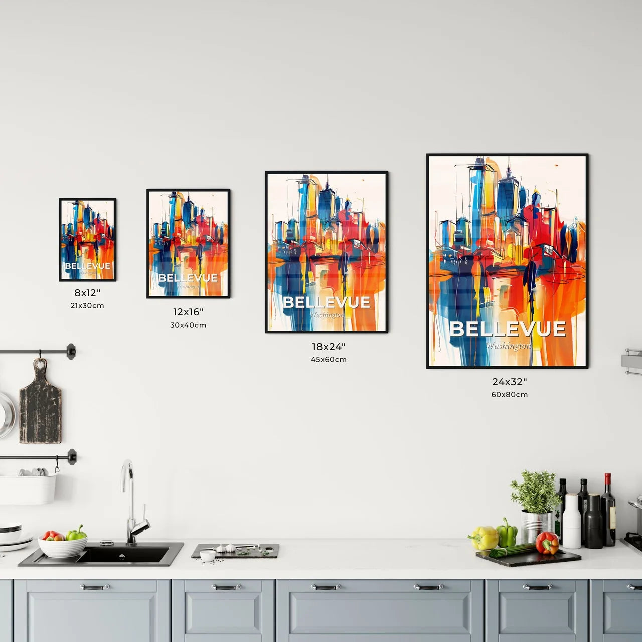 Vibrant Bellevue, Washington Kitchen Art