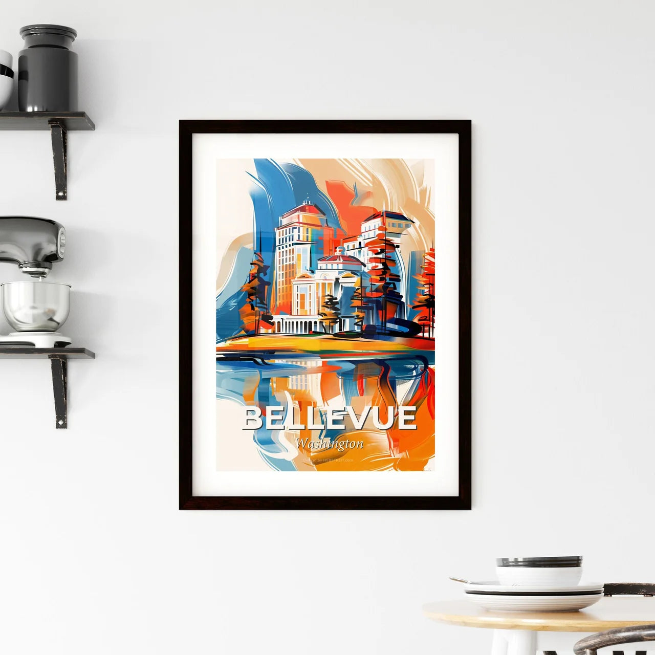 Vibrant Bellevue, Washington Framed Print