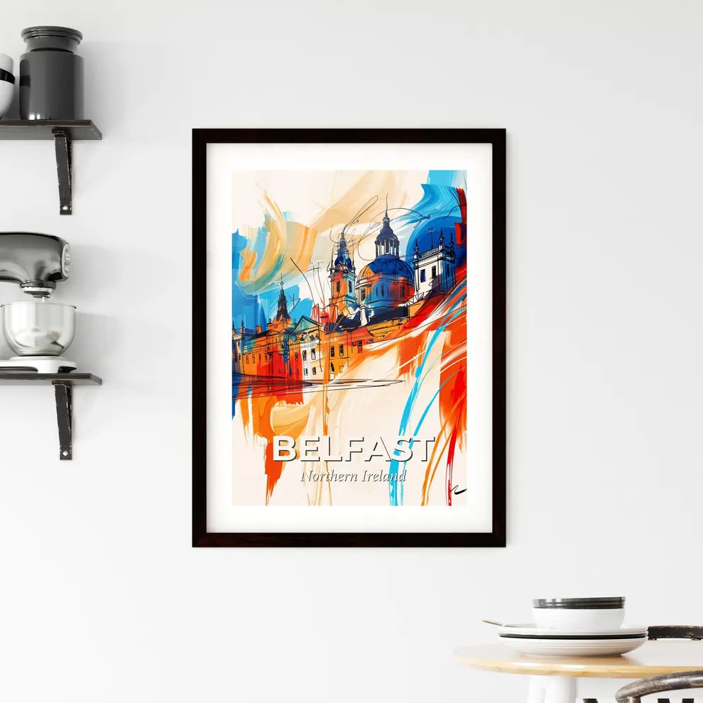 Vibrant Belfast, Northern Ireland Framed Print