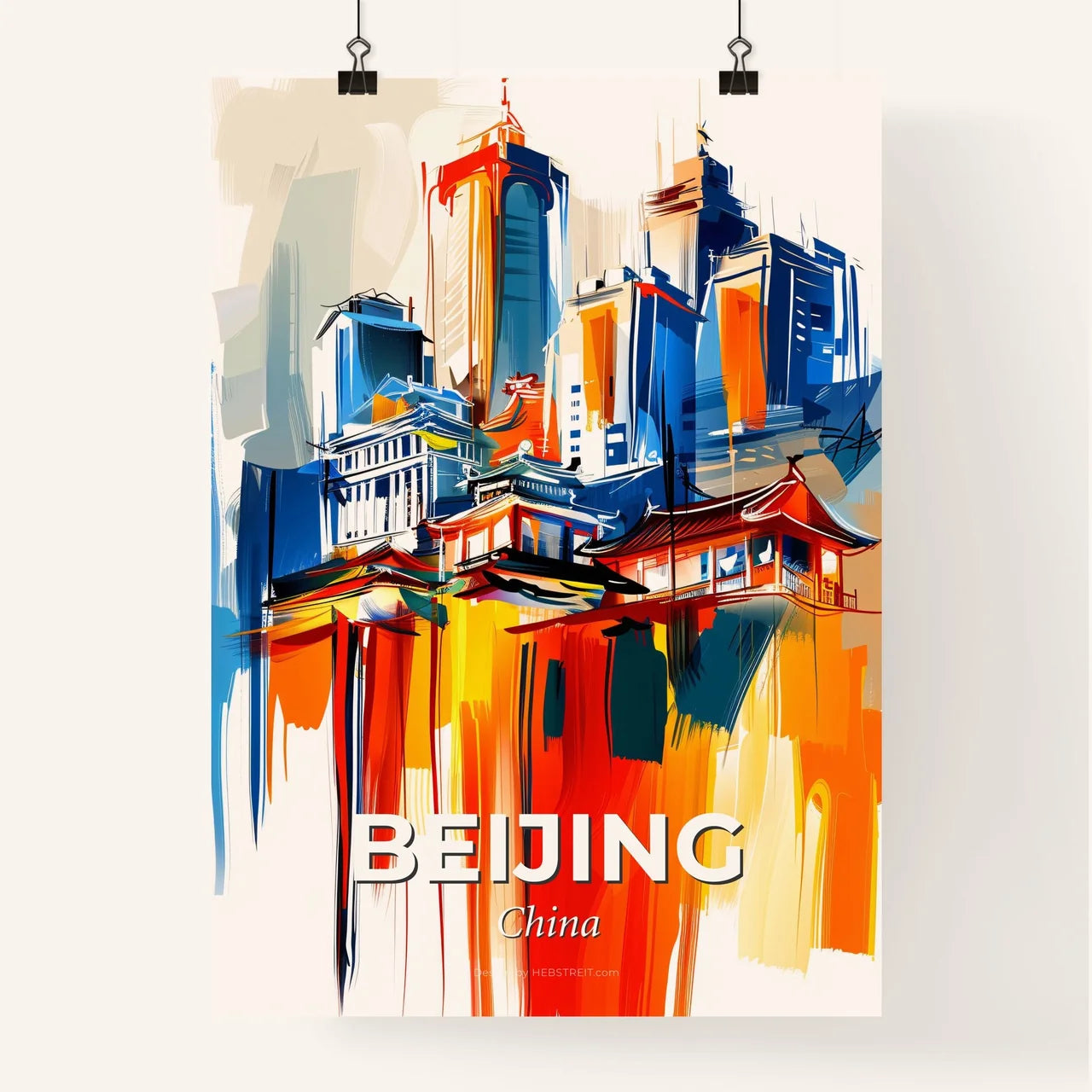 Vibrant Beijing, China Poster