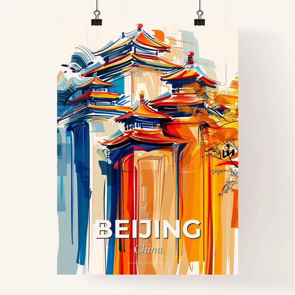 Vibrant Beijing, China Poster