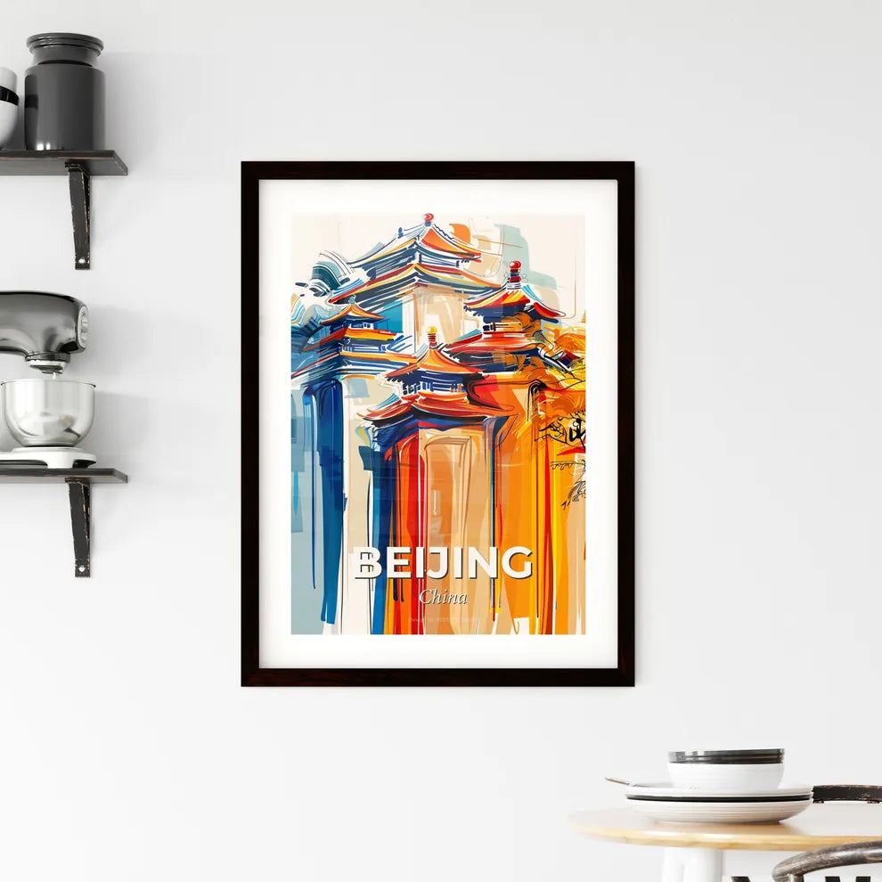 Vibrant Beijing, China Framed Print