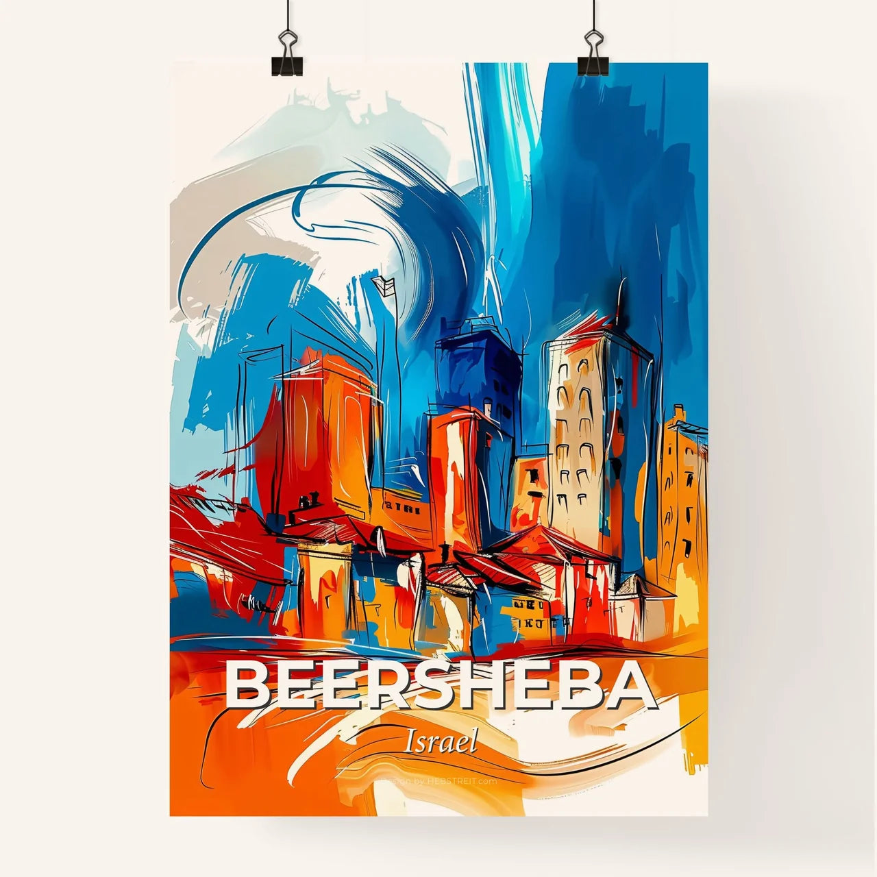 Vibrant Beersheba, Israel Poster