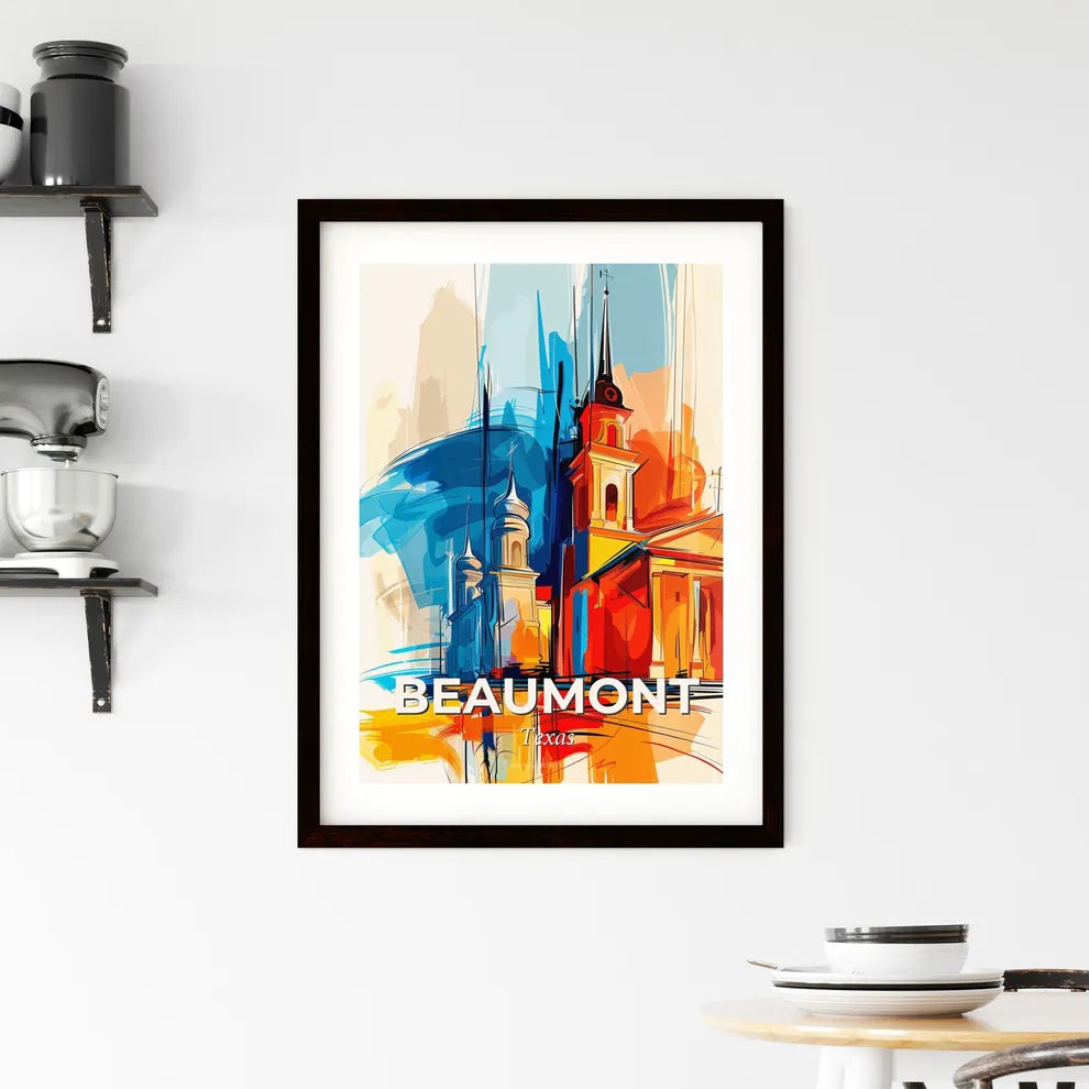 Vibrant Beaumont, Texas Framed Print