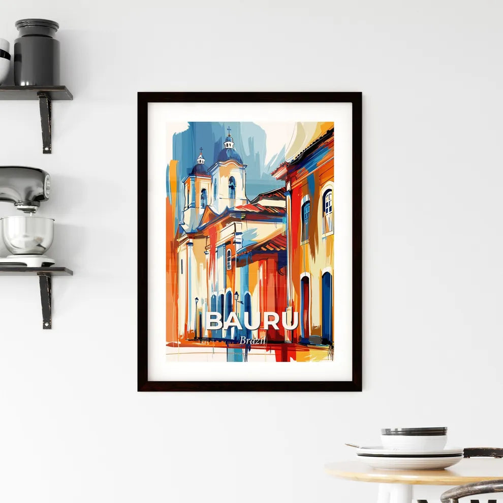 Vibrant Bauru, Brazil Framed Print