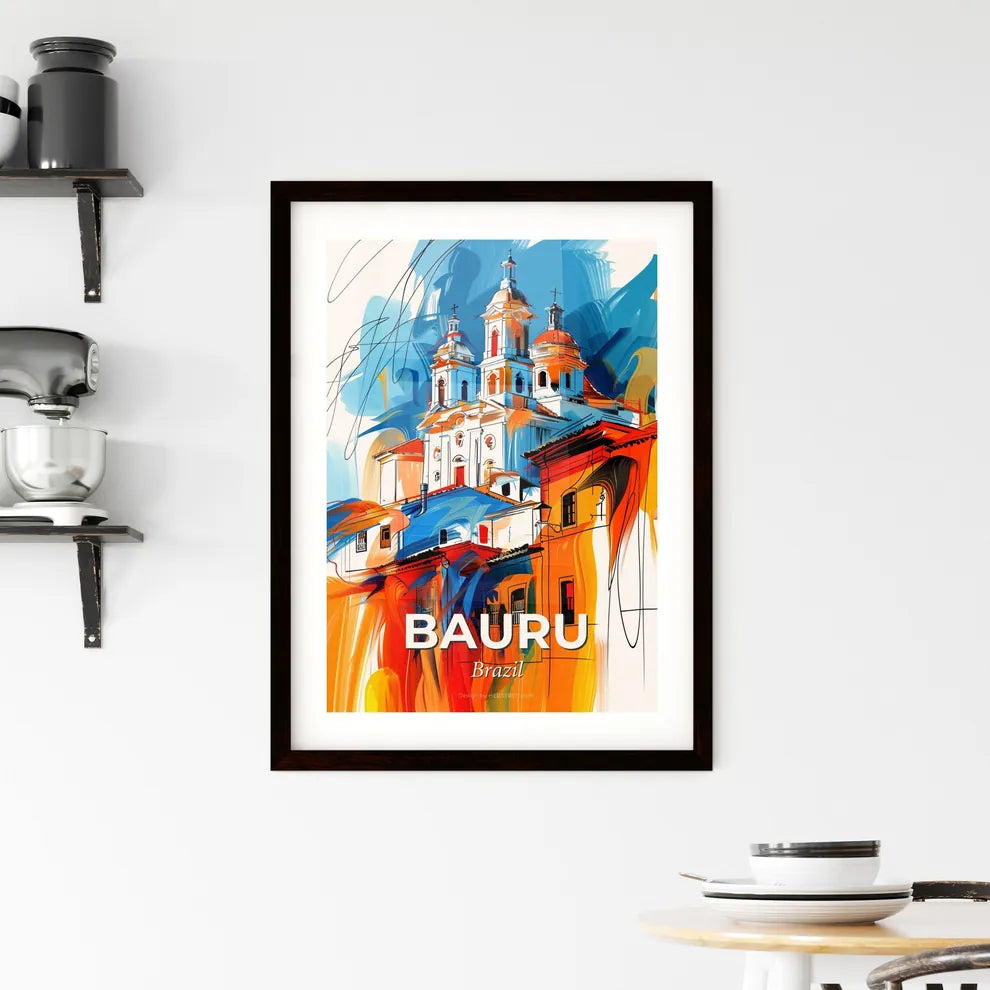 Vibrant Bauru, Brazil Framed Print