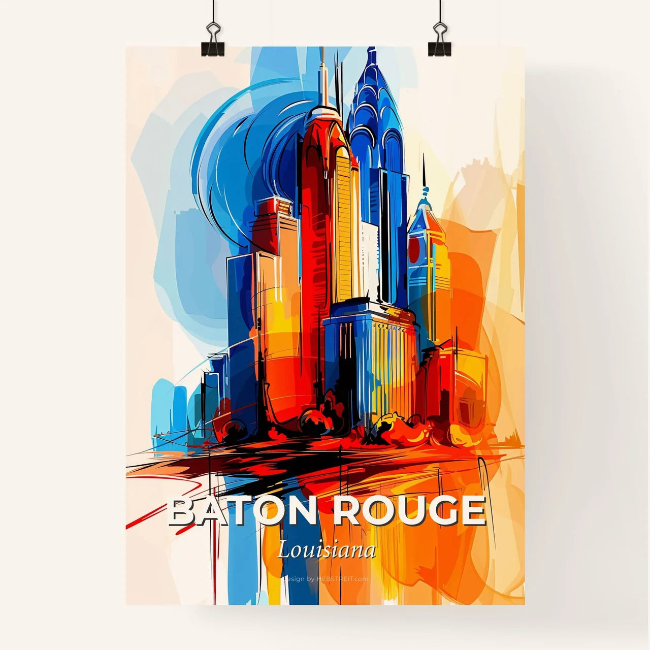 Vibrant Baton Rouge, Louisiana Poster