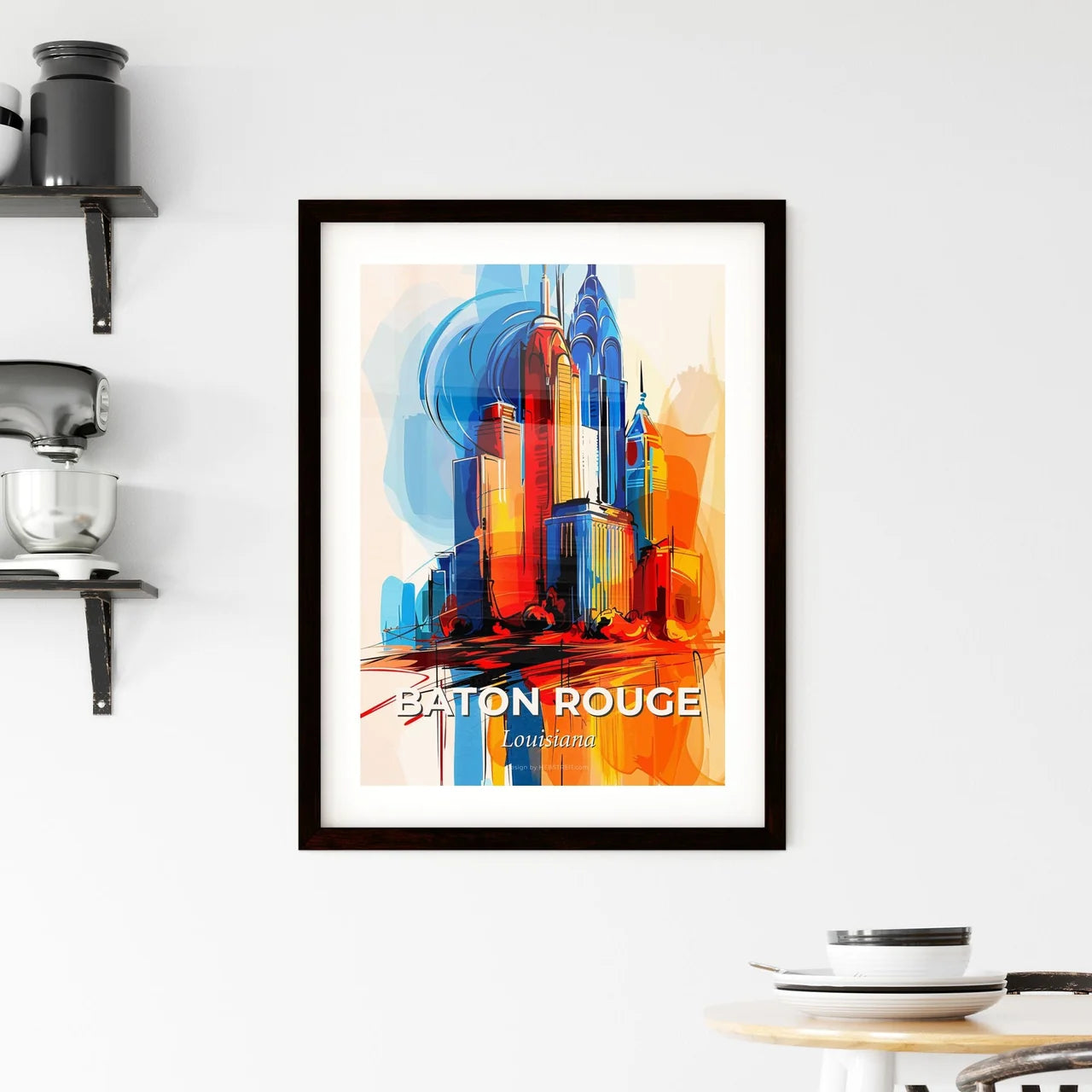 Vibrant Baton Rouge, Louisiana Framed Print