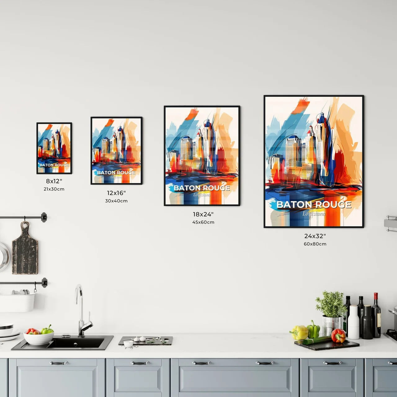Vibrant Baton Rouge, Louisiana Kitchen Art