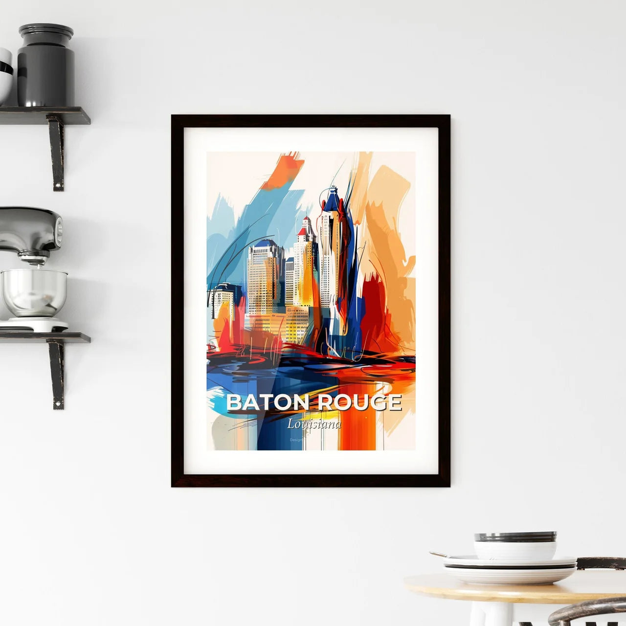 Vibrant Baton Rouge, Louisiana Framed Print