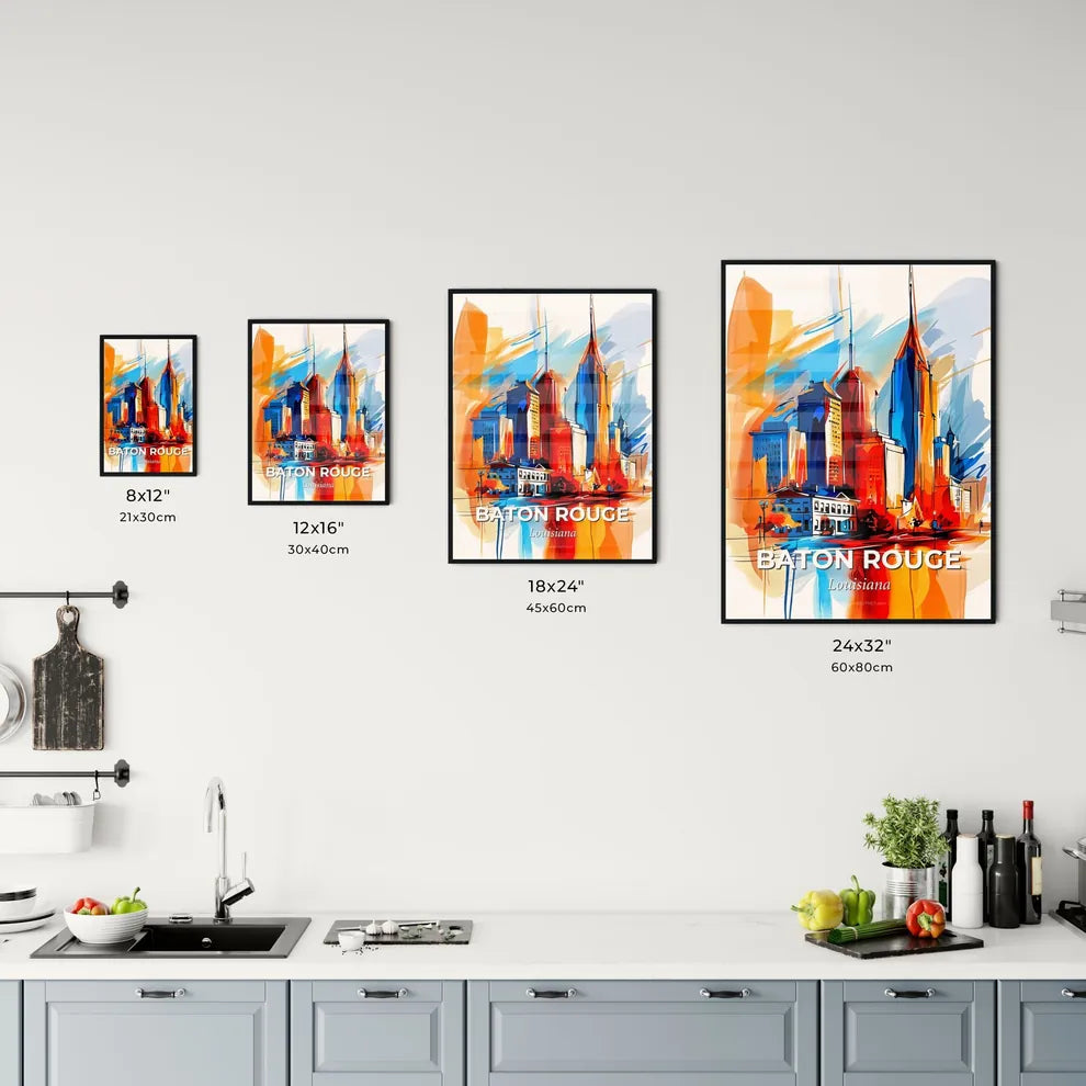 Vibrant Baton Rouge, Louisiana Kitchen Art