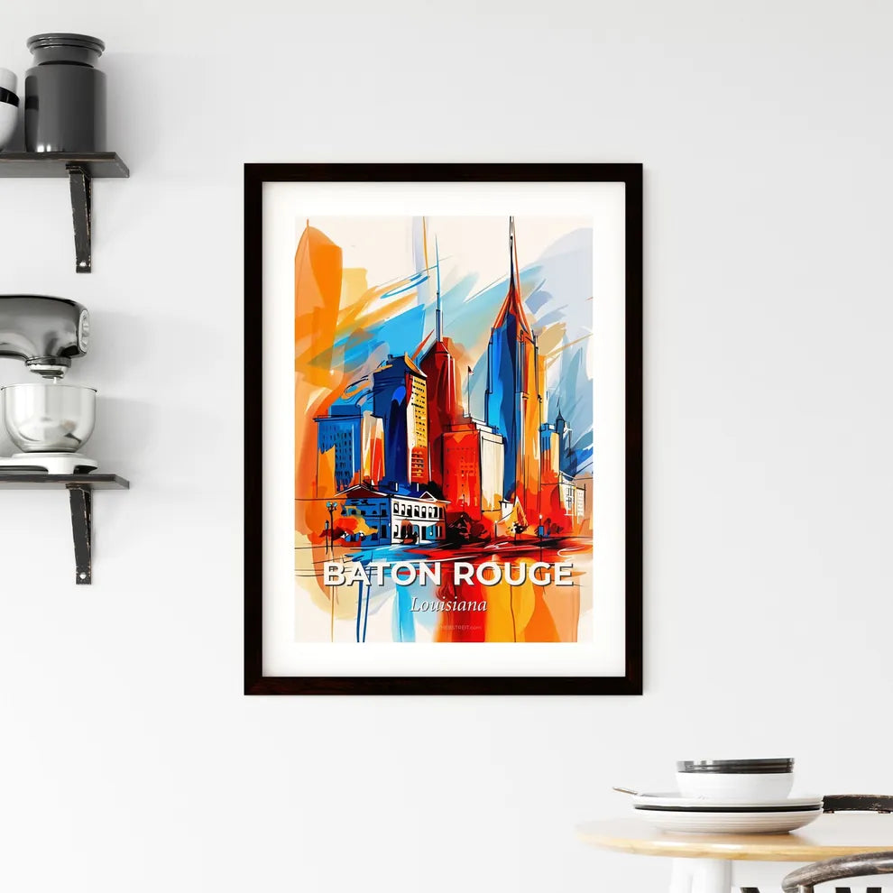 Vibrant Baton Rouge, Louisiana Framed Print