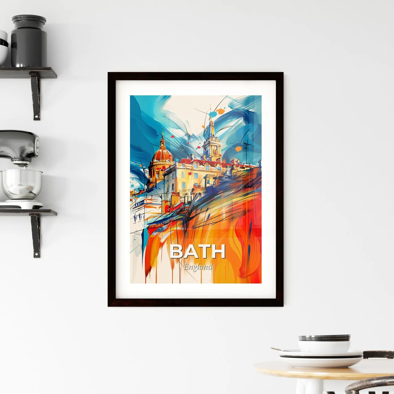 Vibrant Bath, England Framed Print
